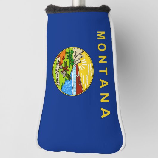 Golfputter Hoesje met vlag van Montana, Verenigde  Golfheadcover (Draai 90)