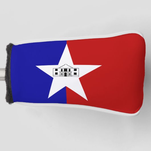 Golfputter Hoesje met vlag van San Antonio, Vereni Golfheadcover (Voorkant)