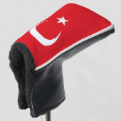 Golfputter Hoesje met vlag van Turkije Golfheadcover (3/4 voorkant)