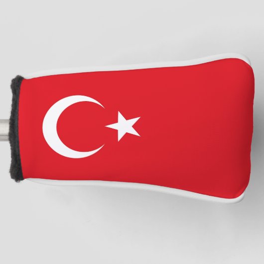 Golfputter Hoesje met vlag van Turkije Golfheadcover (Voorkant)