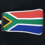 Golfputter Hoesje met vlag van Zuid-Afrika Golfheadcover<br><div class="desc">Deze golfputtercover is vervaardigd met precisie en nationale trots en heeft de vlag van Zuid-Afrika, die het rijke erfgoed en de sportieve uitmuntendheid van het land symboliseert. Ideaal voor liefhebbers van golf of mensen die hun Zuid-Afrikaanse identiteit op de baan willen uiten, deze putter cover combineert sport naadloos met nationale...</div>