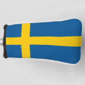 Golfputter Hoesje met vlag van Zweden Golfheadcover (Voorkant)