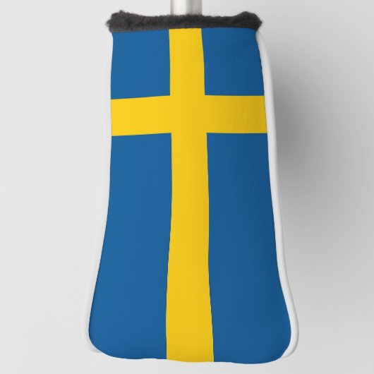 Golfputter Hoesje met vlag van Zweden Golfheadcover (Draai 90)