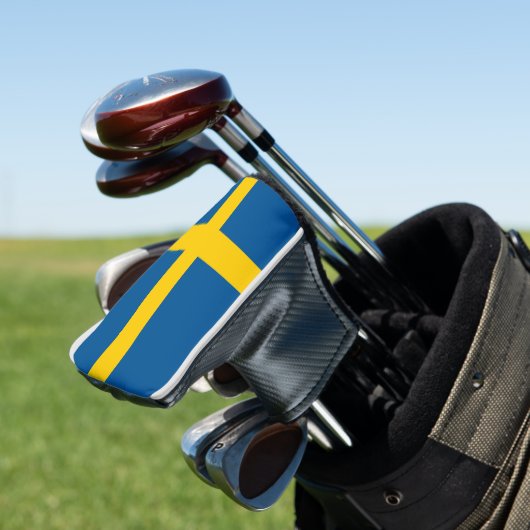 Golfputter Hoesje met vlag van Zweden Golfheadcover (Insitu)