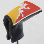 Golfputterhoes met vlag van Bhutan Golfheadcover (3/4 voorkant)