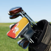 Golfputterhoes met vlag van Bhutan Golfheadcover (Insitu)