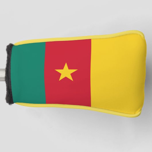 Golfputterhoes met vlag van Kameroen Golfheadcover (Voorkant)