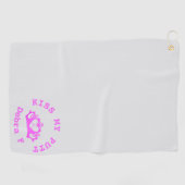 Golfquote "Kiss My Putt" Wordplay Butt | grappig Golfhanddoek (Horizontaal)