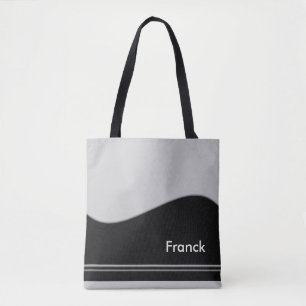 Golfrand zwart + je rug. en ideeën tote bag