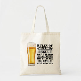 Golfregels grappig gezegde voor golfer tote bag