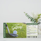 Golfreis-cadeaubon instapkaart (Staand voorkant)