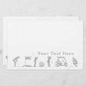 Golfreis: Van T-shirt naar groen Briefpapier (Voorkant / Achterkant)