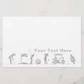 Golfreis: Van T-shirt naar groen Briefpapier (Voorkant)