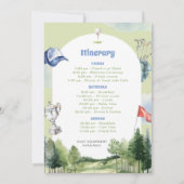 Golfreis verjaardagsweekend itinerary kaart (Achterkant)