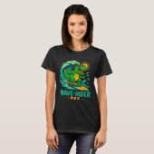 Golfrijder Rex Grappige Surfende Dinosaur T-rex Zo T-shirt (Voorkant volledig)