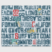 Golfrijder westkust Californische surfploeg Cadeaupapier (Vlak)