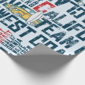 Golfrijder westkust Californische surfploeg Cadeaupapier (Hoek)