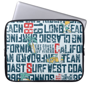 Golfrijder westkust Californische surfploeg Laptop Sleeve