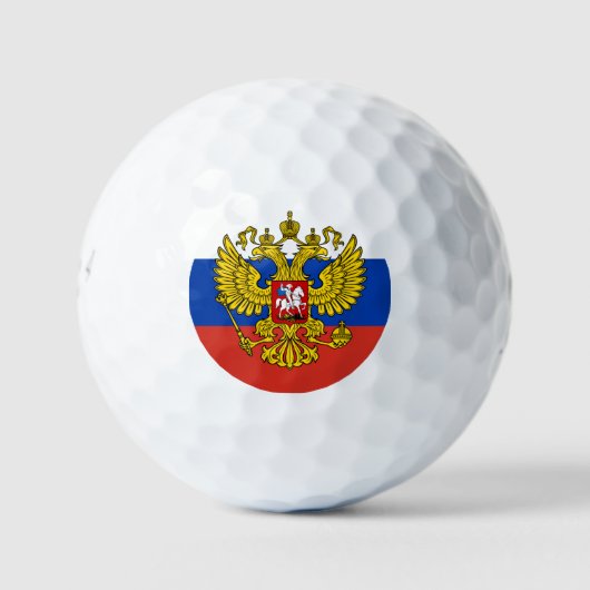 GolfRusland en Russische vlag/Golf Р с и я Golfballen (Voorkant)