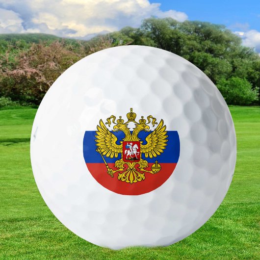 GolfRusland en Russische vlag/Golf Р с и я Golfballen
