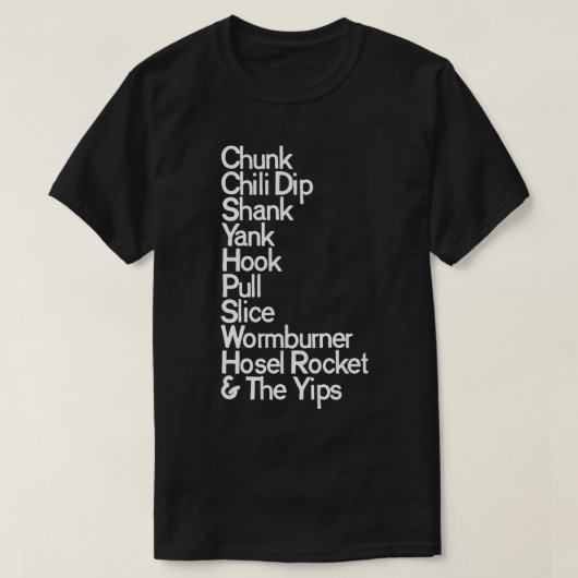 Golfs Dirty Words T-shirt (Design voorkant)