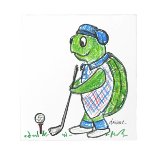 Golfschildpad Notitieblok (Voorkant)