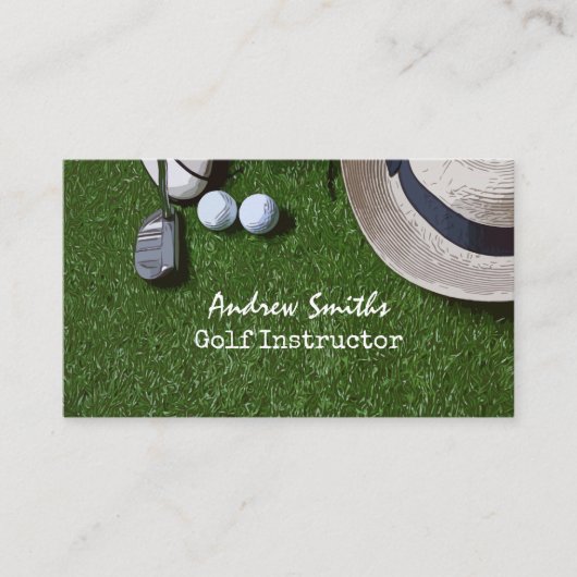 Golfschoen — putter voor groene golfer business ca visitekaartje (Voorkant)