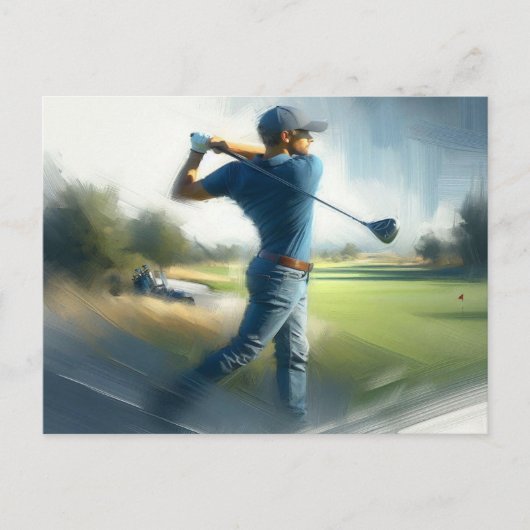 Golfschommel, Briefkaart (Voorkant)