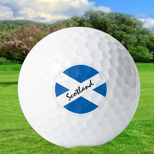 GolfSchotland en Schotse vlag/Golfbal Golfballen