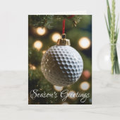 Golfseizoen Groeten Gevouwen Kerstmis Feestdagen Kaart (Voorkant)