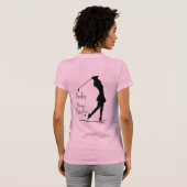Golfsilhouet, Vrouw, naam, tekst T-shirt (Achterkant volledig)