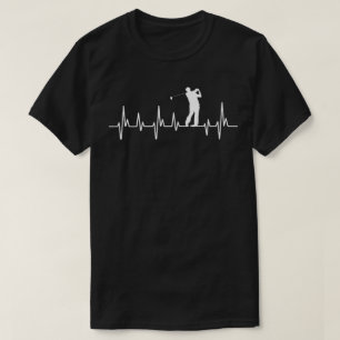Golfslaan Heartbeat Golfer Gift T-shirt