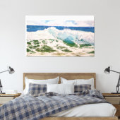 Golfslag op de Kust: Realistisch Zeelandschap Canvas Afdruk (Insitu (Slaapkamer))