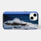Golfslag op rotsformatie Case iPhone Hoesje (Achterkant horizontaal)