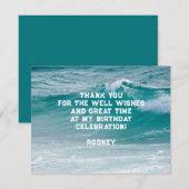 Golfslag Zijn Verjaardag Bedankt Bericht (Voorkant / Achterkant)