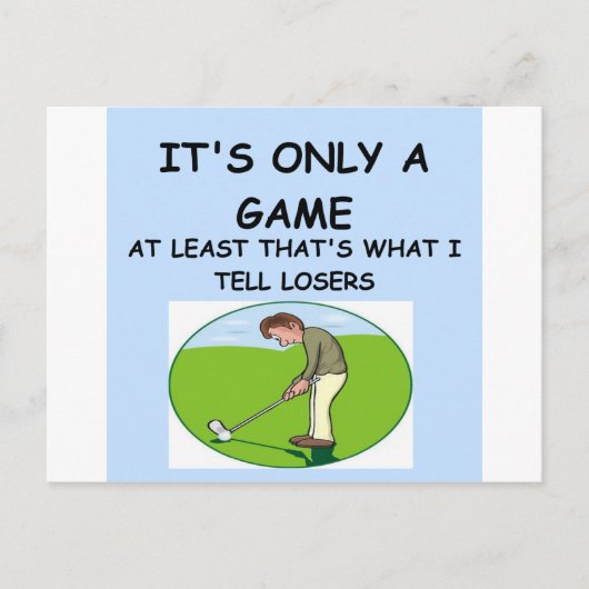 golfspel briefkaart (Voorkant)