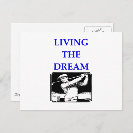 golfspel briefkaart (Voorkant / Achterkant)