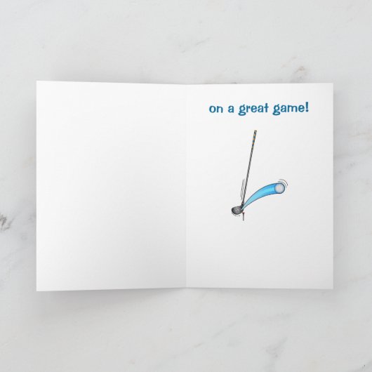 Golfspel Gefeliciteerd Kaart (Binnen)