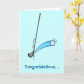 Golfspel Gefeliciteerd Kaart (Gele Bloem)