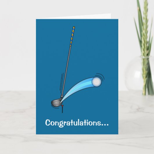 Golfspel Gefeliciteerd Kaart (Voorkant)