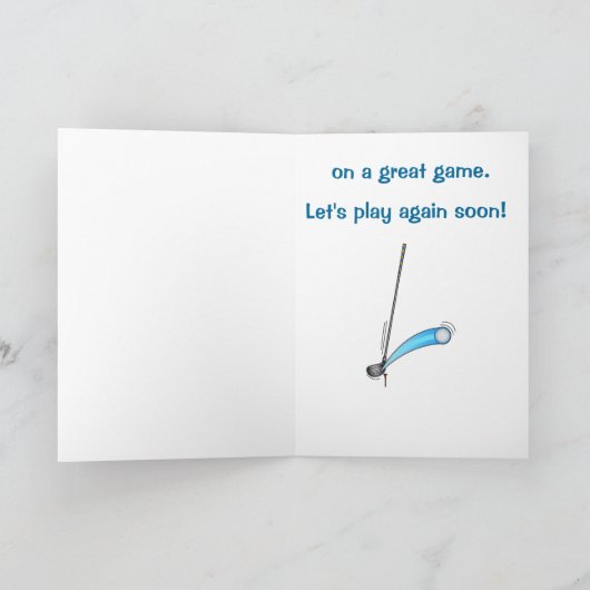 Golfspel Gefeliciteerd Kaart (Binnen)