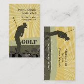 Golfspel in de Sunshine Golf Player Coach Visitekaartje (Voorkant / Achterkant)