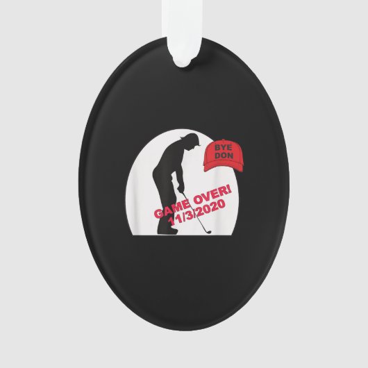 Golfspel is over grappige anti-trump ornament (voorkant)