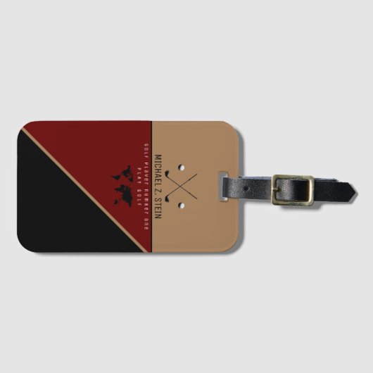 golfspeler bagagelabel (Voorkant (horizontaal))