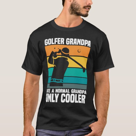Golfspeler Coach grootvader Golfer Dad G T-shirt (Voorkant)