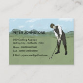  golfspeler contactkaarten contactkaartje (Voorkant)