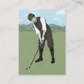  golfspeler contactkaarten contactkaartje (Achterkant)