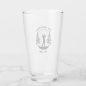 Golfspeler Dennenbomen Naam Toevoegen  Glas (Achterkant)