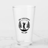 Golfspeler Dennenbomen Naam Toevoegen  Glas (Voorkant)