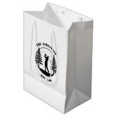 Golfspeler Dennenbomen Naam Toevoegen Medium Cadeauzakje (Voorkant Gekanteld)